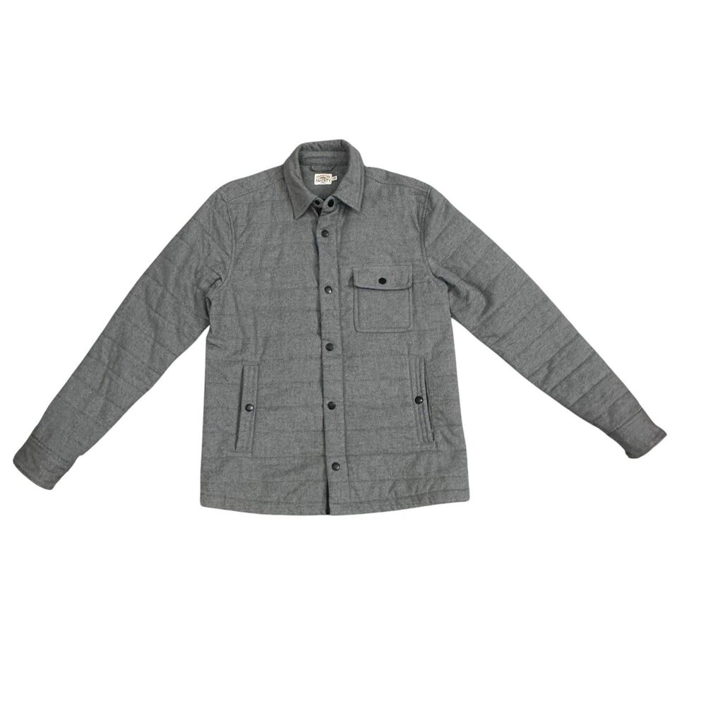 Faherty Teton Valley Jacket Slate Gray Quilted Men’s Small Coat Insulated
